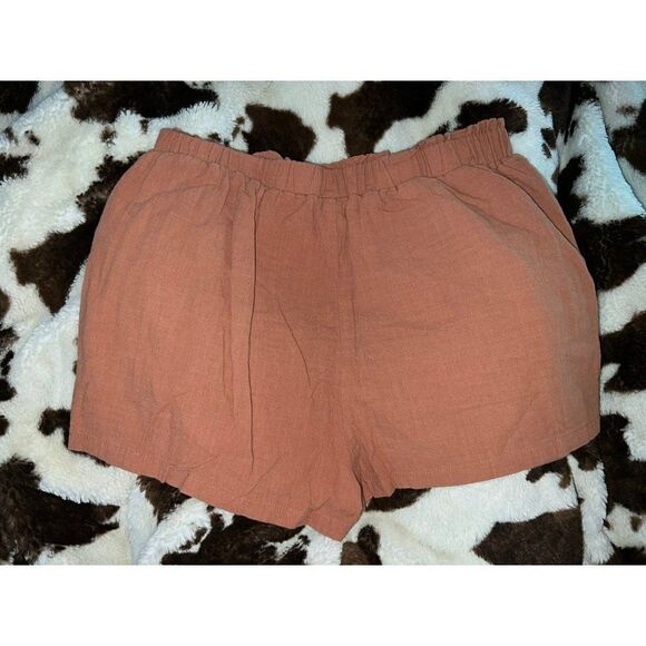Shein Womens Shorts Capstone Tie Waist Shorts Elastic Pull On (L) - Picture 2 of 3